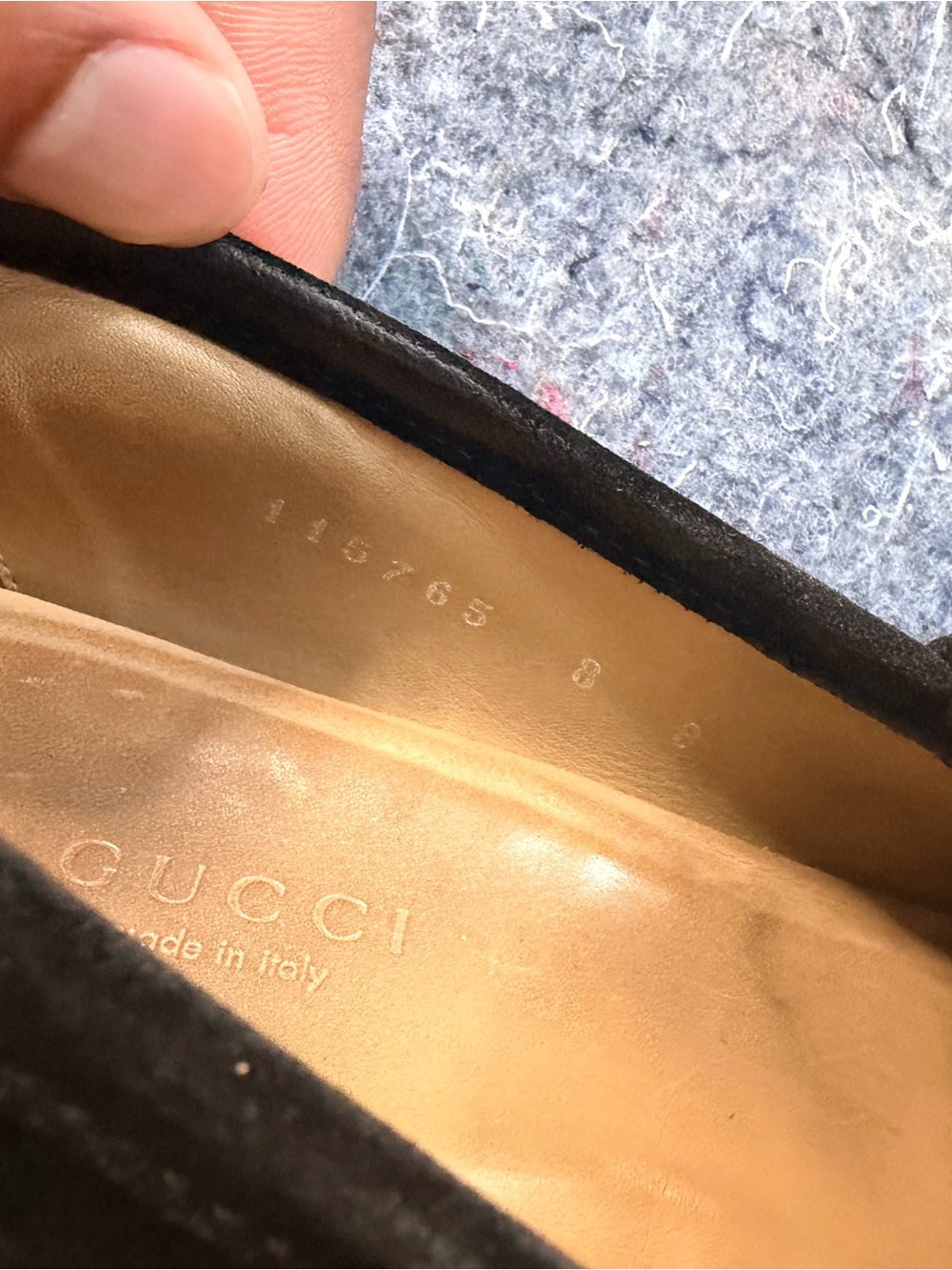 Gucci Black Suede Horsebit Loafers Size 8 Made in Italy 110765 - Picture 3 of 9